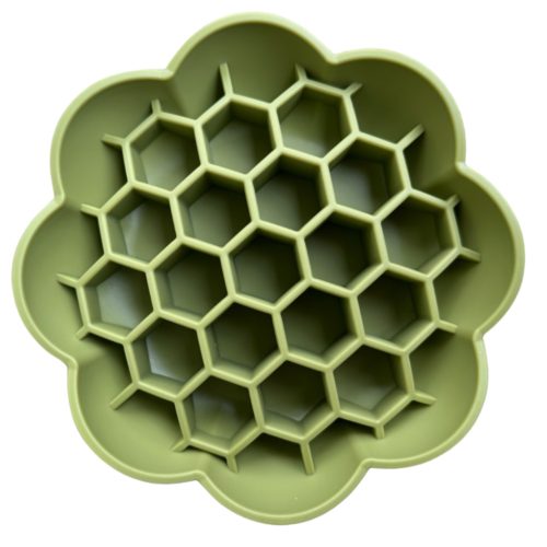 SlowJoy - Evéslassító szilikon tál - Honeycomb - Zöld