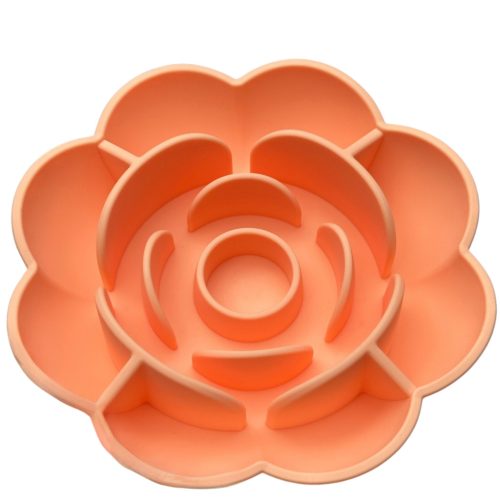 SlowJoy - Evéslassító szilikon tál - Rose - Barackszín